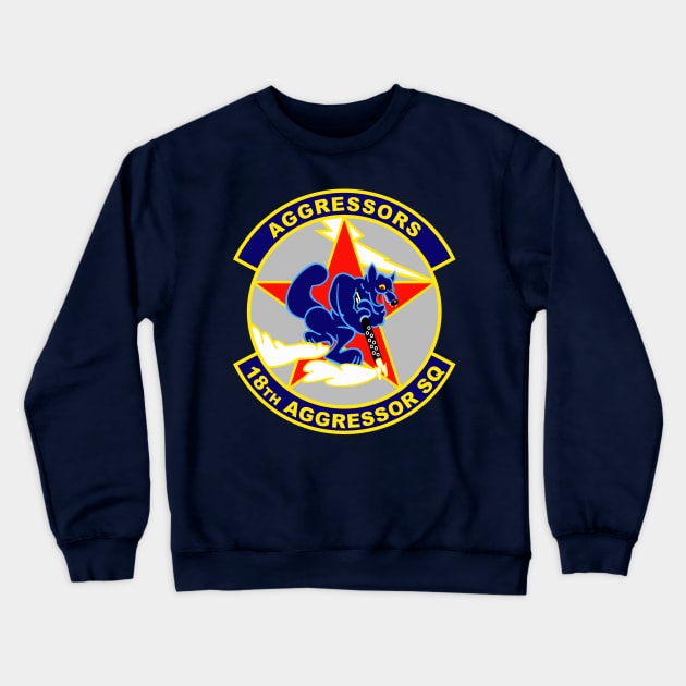 18th Aggressor Squadron Blue Foxes Crewneck Sweatshirt by MBK